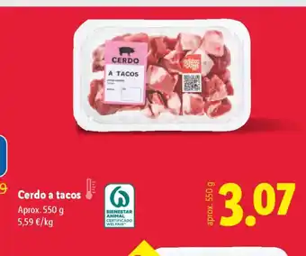 Lidl Cerdo a tacos oferta