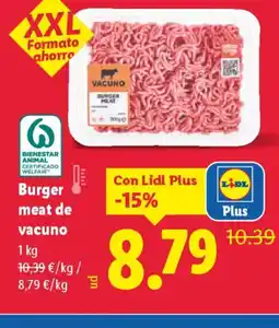 Lidl Burger meat de vacuno oferta