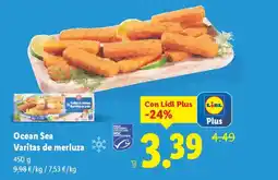 Lidl OCEAN SEA Varitas de merluza oferta