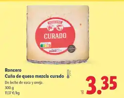 Lidl RONCERO Cuña de queso mezcla curado oferta