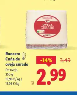 Lidl RONCERO Cuña de oveja curado oferta