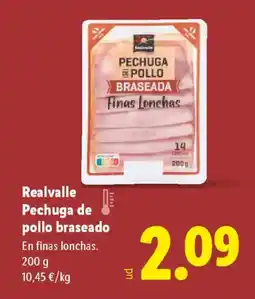 Lidl REALVALLE Pechuga de pollo braseado oferta