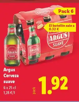 Lidl ARGUS Cerveza suave oferta
