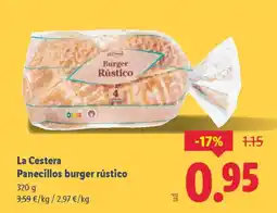 Lidl LA CESTERA Panecillos burger rústico oferta