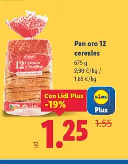 Lidl Pan oro 12 cereales oferta