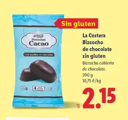 Lidl LA CESTERA Bizcocho de chocolate sin gluten oferta