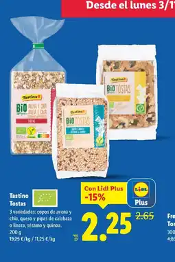 Lidl TASTINO Tostas oferta