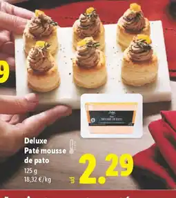 Lidl DELUXE Paté mousse de pato oferta