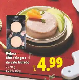 Lidl DELUXE Bloc foie gras de pato trufado oferta