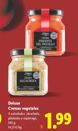 Lidl DELUXE Cremas vegetales oferta
