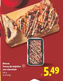 Lidl DELUXE Trenza de hojaldre con chocolate oferta