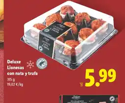 Lidl DELUXE Lionesas con nata y trufa oferta