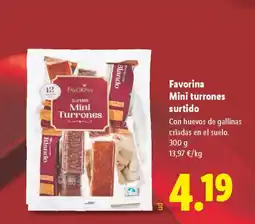 Lidl FAVORINA Mini turrones surtido oferta