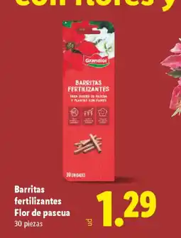 Lidl Barritas fertilizantes Flor de pascua 30 piezas oferta