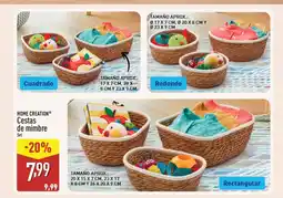 ALDI HOME CREATION Cestas de mimbre oferta