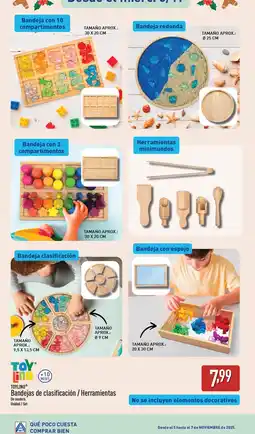 ALDI TOYLINO Bandejas de clasificación / Herramientas oferta