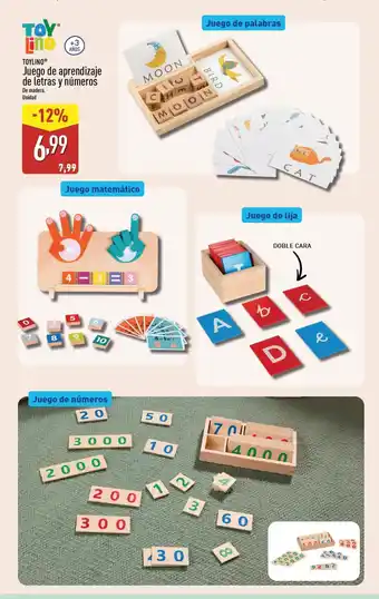 TOYLINO Juego de aprendizaje de letras y números
