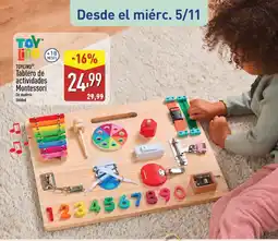 ALDI TOYLINO Tablero de actividades Montessori oferta