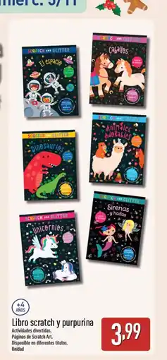 ALDI Libro scratch y purpurina oferta