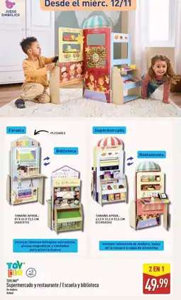 ALDI TOYLINO Supermercado y restaurante / Escuela y biblioteca oferta