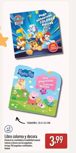 ALDI Libro colorea y decora oferta
