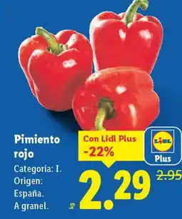 Lidl Pimiento rojo oferta