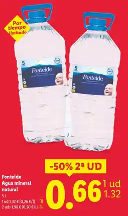 Lidl FONTEIDE Agua mineral oferta