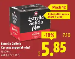 Lidl ESTRELLA GALICIA Cerveza especial mini oferta