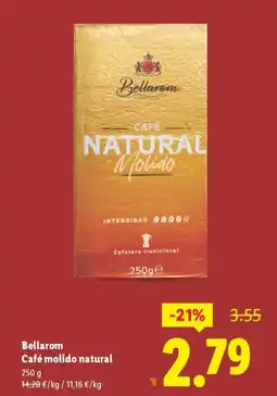 Lidl BELLAROM Café molido natural oferta