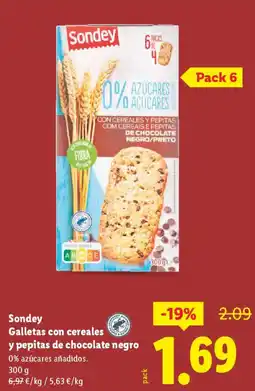 Lidl SODNEY Galletas con cereales y pepitas de chocolate negro oferta