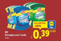 Lidl W5 Estropajo azul / verde oferta