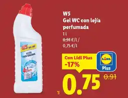 Lidl W5 Gel WC con lejía perfumada oferta