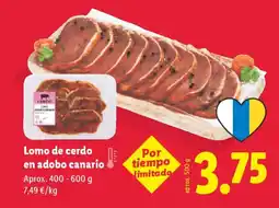 Lidl Lomo de cerdo en adobo canario oferta