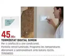 Fes Més Termostat digital simon oferta