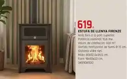 Fes Més Estufa de llenya firenze oferta