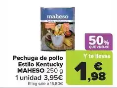 Carrefour Maheso - pechuga de pollo estilo kentucky oferta