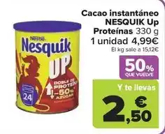 Carrefour Nesquik - cacao instantáneo up proteínas oferta