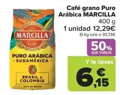 Carrefour Marcilla - café grano puro arábica oferta