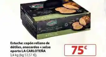 Alcampo Estuche: Capón Relleno De Dátiles Anacardos + Salsa Oporto La Carloteña oferta