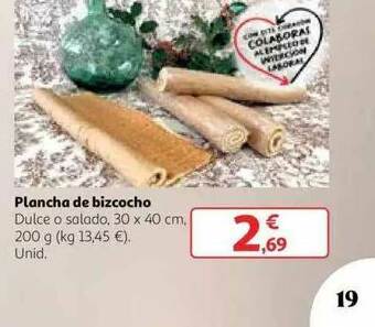 Alcampo Plancha De Bizcocho oferta