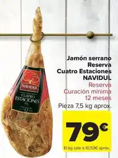 Carrefour Navidul - jamón serrano reserva cuatro estaciones oferta