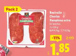 Lidl REALVALLE Chorizo Pamplona extra oferta