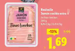 Lidl REALVALLE Jamón cocido extra oferta