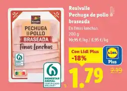 Lidl REALVALLE Pechuga de pollo braseada oferta