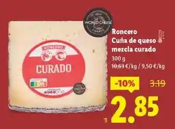 Lidl RONCERO Cuña de queso mezcla curado oferta