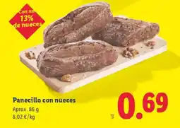 Lidl Panecillo con nueces oferta