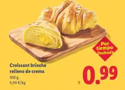 Lidl Croissant brioche relleno de crema oferta