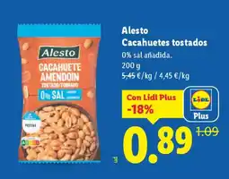 Lidl ALESTO Cacahuetes tostados oferta