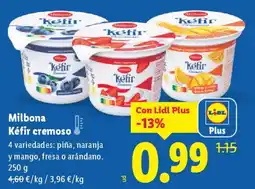 Lidl MILBONA Kéfir cremoso oferta