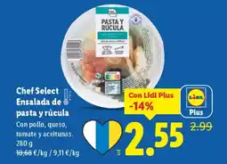Lidl Chef Select Ensalada de pasta y rúcula oferta